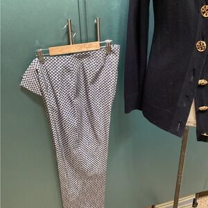 Tory Burch dot blue slacks